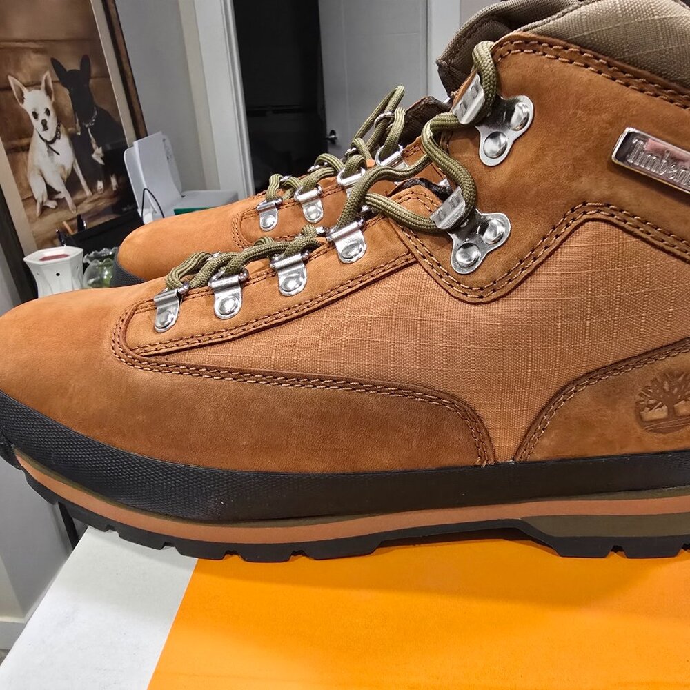 Timberland Euro Hiker Lace Up Men's Boots Rust Nubuck TB0A61YXF13 Size 11 NEW